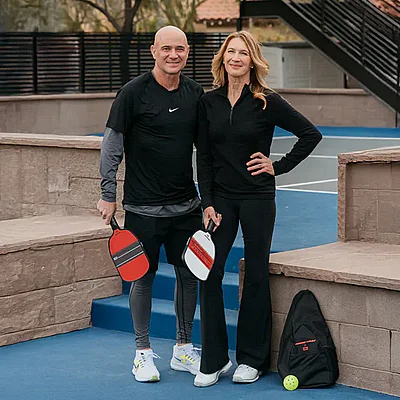 ��� ������ �- 3 ����� ������� �� ��� - JOOLA Champion Agassi/Graf Pickleball Set