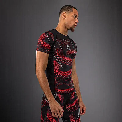 ����� ����� ������� ��� Venum Matupa Short Sleeve Rashguard Black/Red/Silver