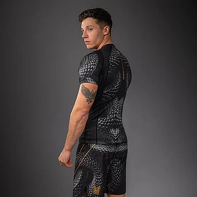 ����� ����� ������� ��� Venum Matupa Short Sleeve Rashguard Black/Red/Silver