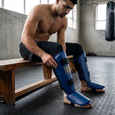��� ��� ��� ��� ���� PU Muai Thai Shin Guards