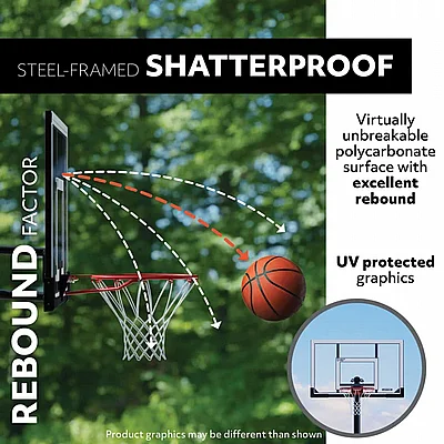 ���� �� ���� ������� 48 ���� - Lifetime Polycarbonate Adjustable Portable Basketball Hoop NBA Edition